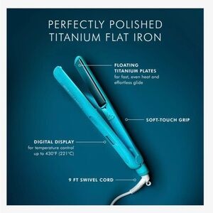 Moroccanoil Flat Iron in Teal with Black Plates